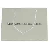 Trend kleuren - Licht Zilver Grijs Grote Gift Bag Groot Cadeauzakje (Voorkant)