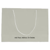 Trend kleuren - Licht Zilver Grijs Grote Gift Bag Groot Cadeauzakje (Achterkant)