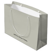 Trend kleuren - Licht Zilver Grijs Grote Gift Bag Groot Cadeauzakje (Achterkant Gekanteld)