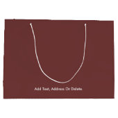 Trend kleuren - Mahogany Bruin Grote Gift Bag Groot Cadeauzakje (Achterkant)