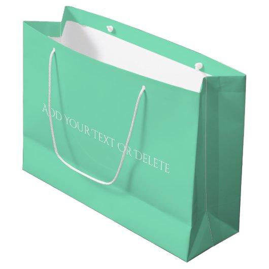 Trend kleuren - Minty Green Grote Gift Bag Groot Cadeauzakje (Voorkant Gekanteld)
