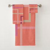 Trend kleuren Pantone 2019 roze en paarse vierkant Bad Handdoek (Insitu)