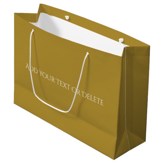 Trend kleuren - Sunny Olive Grote Gift Bag Groot Cadeauzakje (Voorkant Gekanteld)
