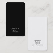 Trend Minimalist Zwart Wit Creatieve Eenvoudige Vl Visitekaartje (Voorkant / Achterkant)