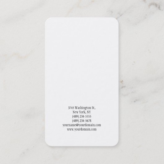 Trend Minimalist Zwart Wit Creatieve Eenvoudige Vl Visitekaartje (Achterkant)