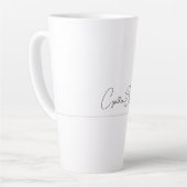 Trend minimalistisch modern eenvoudige kalligrafie latte mok (Linkerhoek)