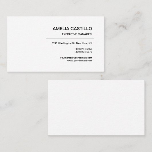 Trend Modern Elegant Contemmodern Minimalistisch P Visitekaartje (Voorkant / Achterkant)