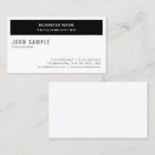 Trend modern, elegant zwart, stijlvol design visitekaartje (Voorkant / Achterkant)