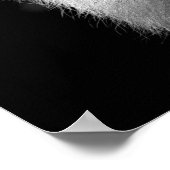 Trend Motivatie Courage Lion Unique Zwart Wit Poster (Hoek)