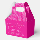 Trend Pink Baby Shower Script Bedankdoosjes (Achterkant)