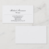 Trend Plain Classical White Standard Visitekaartje (Voorkant / Achterkant)