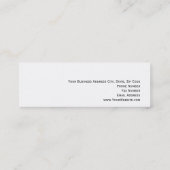 Trend Plain Skinny White Photography Visitekaartje (Achterkant)