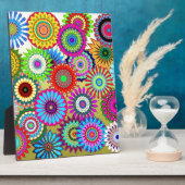 Trend Psychadelic Flower Power Print Accessoire Fotoplaat (Zijkant)