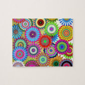 Trend Psychadelic Flower Power Print Accessoire Legpuzzel (Horizontaal)