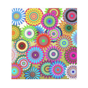 Trend Psychadelic Flower Power Print Accessoire Notitieblok