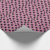 Trend Roze accessoire met een roze floreel patroon Cadeaupapier (Hoek)