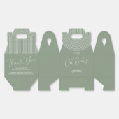 Trend Sage Groene Baby Shower Script Bedankdoosjes (Ongevouwen)