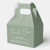 Trend Sage Groene Baby Shower Script Bedankdoosjes (Achterkant)