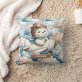 Trend schattige teddybeer piloot jongen baby showe kussen (Deken)