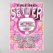 Trend Setter Pink Volleyball Poster (Voorkant)