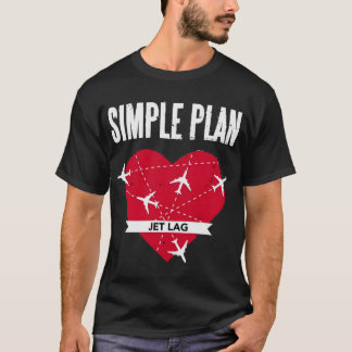 Trend Simple Plan Jet Lag-cadeaus voor muziek Fan  T-shirt