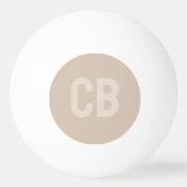 Trend Soft Taupe Monogram Ping Pong Ball (Achterkant)