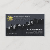 Trend Stock Graph Financial Advisor Visitekaartje (Voorkant)