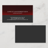 Trend Style Grey Red Cute Consultant Visitekaartje (Voorkant / Achterkant)