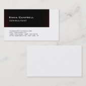 Trend Stylish Modern Professional Consultant Visitekaartje (Voorkant / Achterkant)