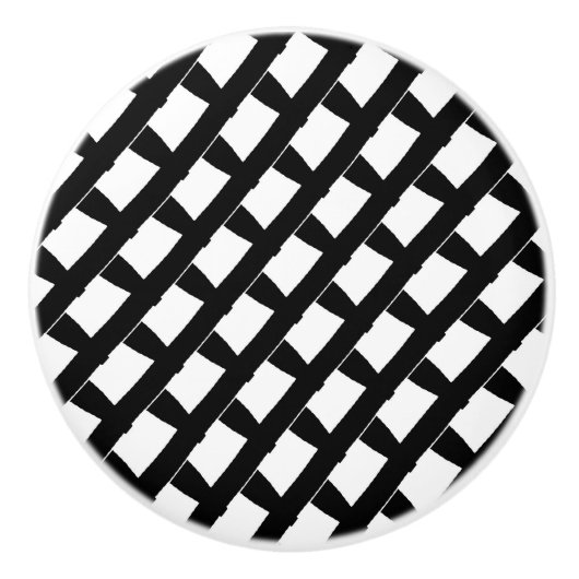 trend van witte en zwarte mode keramische knop (Voorkant)