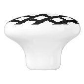 trend van witte en zwarte mode keramische knop (Zijkant)