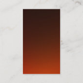 Trend vertical brown oranje monogram visitekaartje (Achterkant)