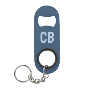 Trend zacht serieus blauw roestvrij staal mini flessenopener
