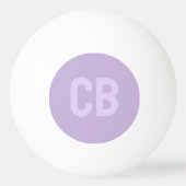 Trend Zacht Violet Monogram Ping Pong Ball (Voorkant)