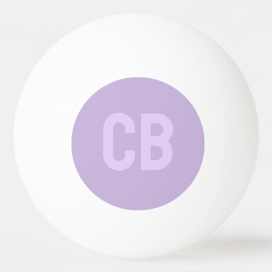 Trend Zacht Violet Monogram Ping Pong Ball (Achterkant)