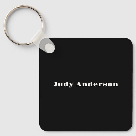 Trend Zwart Bold Professioneel Eenvoudig Modern Ee Sleutelhanger (Voorkant)