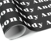 Trend Zwart Vet Professioneel Eenvoudig Modern Eer Cadeaupapier (Rol Hoek)