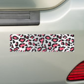 trendbubbeltje roze gom leopard dierlijk drukwerk bumpersticker (Op auto)