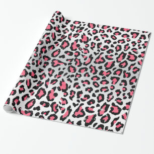 trendbubbeltje roze gom leopard dierlijk drukwerk cadeaupapier