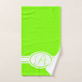 Trendcolor chartreuse Monogram Bad Handdoek (Handdoek)