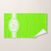 Trendcolor chartreuse Monogram Bad Handdoek (Handdoek)