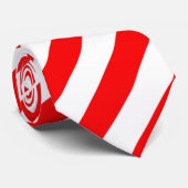 trendige candy streep rood wit accessoire stropdas (Opgerold)