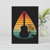 TRENDIGE GITAARPLEKTRON ZONSONDERGANG KAART (Staand voorkant)