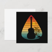 TRENDIGE GUITAR PICK ZONSONDERGANG BEDANKKAART (Voorkant / Achterkant)