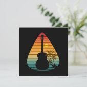 TRENDIGE GUITAR PICK ZONSONDERGANG BEDANKKAART (Staand voorkant)