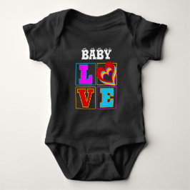 trendige liefde kleurrijke baby lief aanpasbaar romper