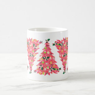 trendige moderne heldere kleur feestelijke kerstbo koffiemok