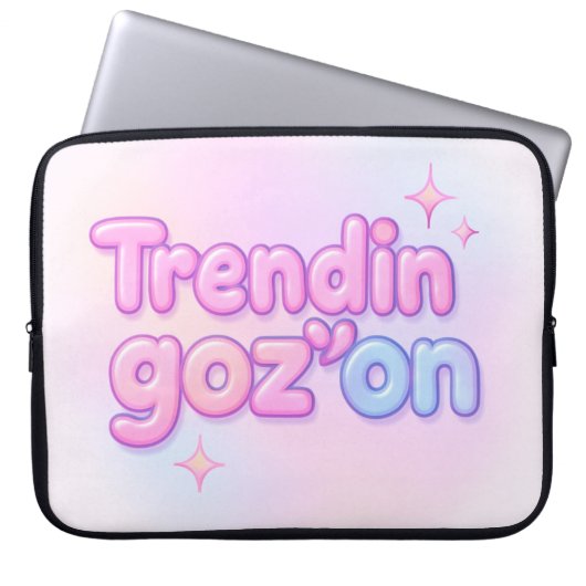 Trendin Goz'on Pastel Tie Dye Laptop Sleeve (Voorkant)