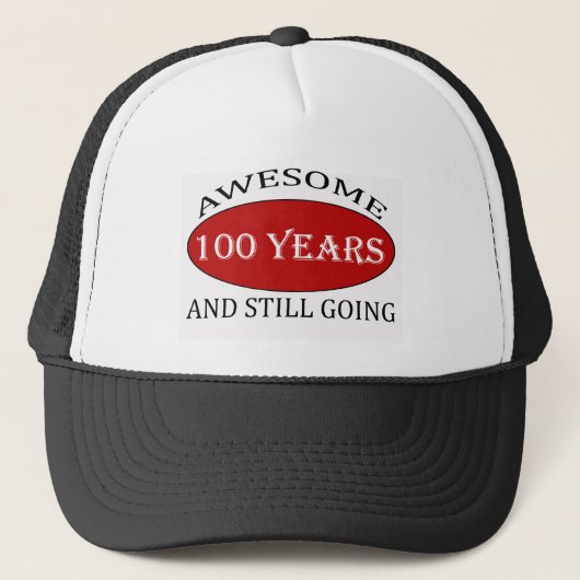 TRENDING 100 JAAR OUDE BIRTHDAY-DESIGN TRUCKER PET (Voorkant)