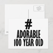TRENDING 100 JAAR OUDE VERJAARDAG DESIGN BRIEFKAART (Voorkant / Achterkant)